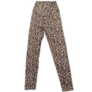 Aerie Crossover High Waisted Leopard 7/8 Cropped Leggings Size Small